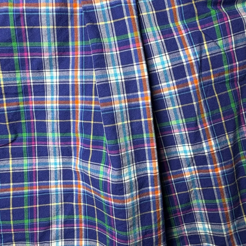 Ralph Lauren Boys Blue Plaid Button Up Shirt Size M 10-12
